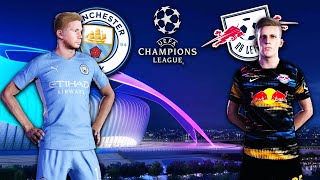 Manchester City vs RB Leipzig ● UEFA CHAMPIONS LEAGUE | eFootball 2022 Predict Gameplay