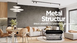 Efectul metalic cu pișcături pe perete - Vopsea structurată Jeger Metal Structur - Video instructiv