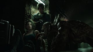 Resident Evil Death Island Jill e Leon vs lickers