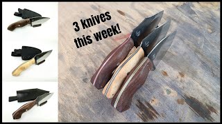 Knife Making: 3 💪 hand forged every day carry field knives