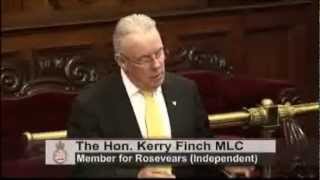 Kerry Finch MLC Special Interest Speech 15/11/2012