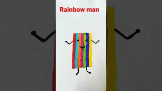 Rainbow 🌈 man drawing/ brush sketch pens craft