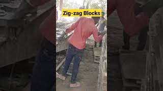 Zig-zag block machine. Interlocking machine. paver block ki machine