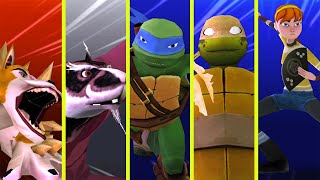 TMNT Legends Splinter, Leo, April, Dogpound, Leo Vision Quest