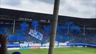 Choreo & Pyro - Mannheim vs. Lotte (Relegation: Waldhof Mannheim - Lotte 0:2 | 29.05.16)