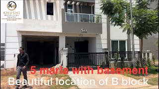 5 marla park facing with basement house for sale park view city Islamabad