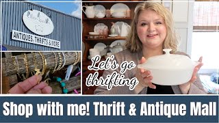 Visiting a THRIFT and ANTIQUE MALL | Shop with me | Thrift haul | Miss Lucille's Marketplace