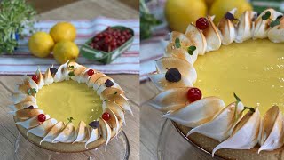 تارت الليمون 🍋مع الميرانق 🥧 ||من 15ثانية