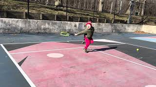 Sebi- tennis court practice- feb.25.2024- 🎾❤️