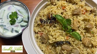 Soya meal maker biryani recipe in Tamil sumathis kitchen