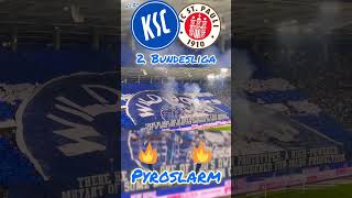 Karlsruhe Pyro vs. FC St. Pauli 6.4.24 #wildboys #pyroalarm #2bundesliga