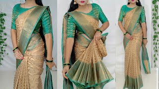 Orgenza Silk saree yaise pehne perfectly/Sarees kaise pehanate hai/Saree draping