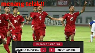 Menang telak!! Timnas indonesia u15 vs china taipei u15 11 - 0