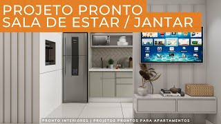 Sala de estar e jantar planejada│Horizonte│114S