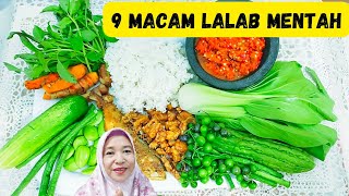 Makan 9 lalaban mentah plus ikan peda dan orek tempe‼️makan sederhana tapi nikmat