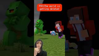 When you delete your Minecraft world - MAIZEN Minecraft Animation | (reaction edition)