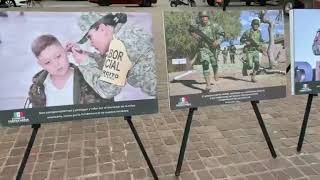 Exposición de fotografía del ejército mexicano en Pinotepa Nacional Oaxaca