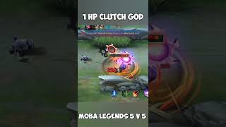 MOBA LEGENDS 5 v 5 #shorts 1 HP Clutch God ❤️🔥