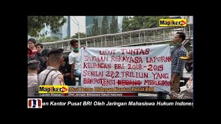 Aksi Demo Didepan Kantor Pusat BRI Oleh Jaringan Mahasiswa Hukum Indonesia