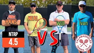 NTRP 4.5 Doubles Match Play - Neal & Hans vs Ivan & WIll