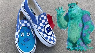 MONSTERS INC. SULLY CUSTOM SLIP ON VANS | TIMELAPSE