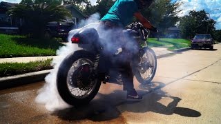 1979 GS1000 [cafe racer]Rolling Burnout+Sound