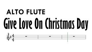 Give Love On Christmas Day ALTO FLUTE Sheet Music Backing Track Partitura Jackson 5