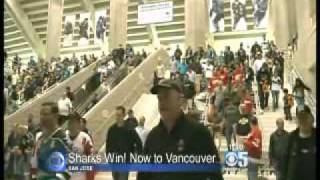 Sharks v. Red Wings SCSF 2011 gm7 - KPIX postgame news story 5/12/11