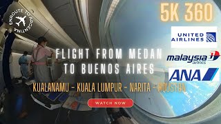 Malaysia Airlines KNO-KUL 737-800 | ANA KUL-NRT 787-900 (Premium Economy) | Insta360