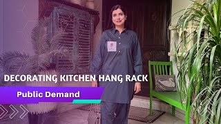 Public Demand 💕 💕 Decorating Kitchen Hanging Rack 💕 💕 My New  Cross Stitched Dress ♥️ ♥️ Vlog 435