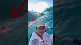 Massive Surge Wave Nearly Engulfs Boats and People! #waves #sea