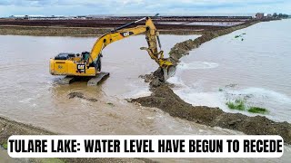 The waters of the resurgent Tulare lake have finally begun to recede.