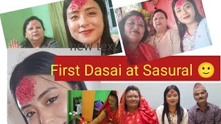 My First dasai at Sasural 😉we missed you Dada #dasai celebration 🎉#ytvideos🙂