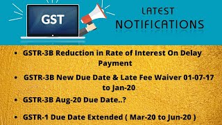 NEW DATES DUE OF GST RETURNS 2020 | Late fees waived for pending GSTR 3B & GSTR 1- BY SANTHOSH S