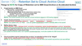 IBM Spectrum Protect 8.1.13 Retention Sets to IBM Cloud Archive cli - Demo