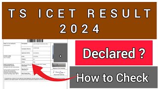 TS ICET Result 2024 | How To Check TS ICET Result 2024