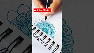 Half mandala drawing#art#drawingtutorial#drawing#mandalaart#calligraphy#creative#satisfying#shorts_