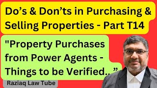 Property Purchase from Power Agents; What are the Things to be Verified?, Stay Legally Protected!"