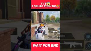 1v8😱 2 Squad 🥵|#shorts #short #pubgmobile #bgmi