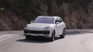 Porsche Cayenne Turbo Carrara White Metallic Driving off road