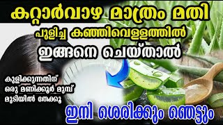 കറ്റാർവാഴ ഇങ്ങനെ ചെയ്താൽ /മുടി കാട്പോലെ വളരും /hair care /poppy vlogs