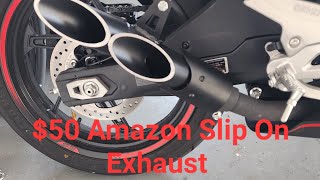 CFMOTO 450SS $50 Amazon Slip On Exhaust