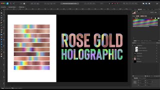 Rose Gold Holographic Gradient Swatches for Affinity | Affinity Designer