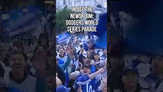 Get a glimpse inside the newsroom for the Dodgers World Series parade. #dodgers  #grwm #dayinthelife