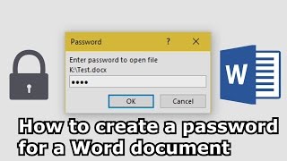 How to create a password for a Word document