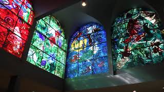 The Chagall windows in the synagogue of the Hadassah hospital in Ein Kerem, Jerusalem