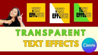 How to create Transparent Text Effects in Canva | Canva Hack to create Outline Text Layer Effects