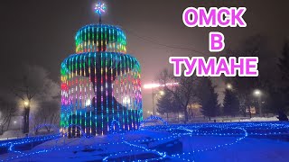 ОМСК В ТУМАНЕ/РОЗЫ МОРОЗЫ/ ВЕЧЕРНИЙ ГОРОД/20.11.2024 год