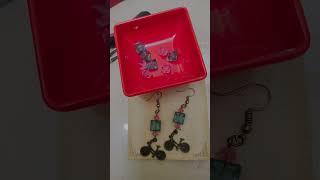 Vintage cycle earrings #diyjewellerymakingathome