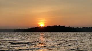 Sunrise at 06:50 over Ashtamudi Lake at Munroe Island, Kollam, Kerala, India